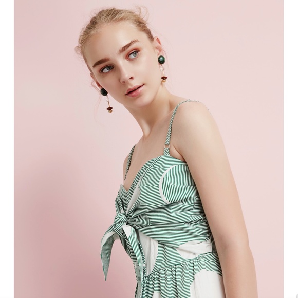 Bonsui Front Knot White & Black A-Line Sundress - Picture 13 of 13